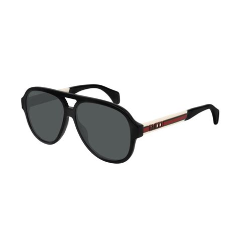 gucci black pilot aviator sunglasses|Gucci aviator sunglasses on sale.